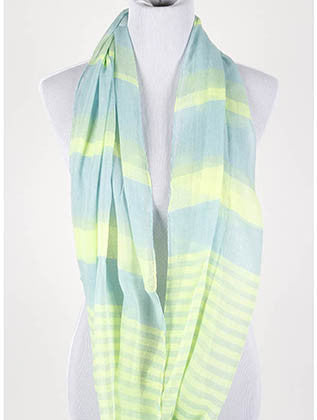 SCARF   STRIPE  NYF59108BLU - Scarvesnthangs
 - 3