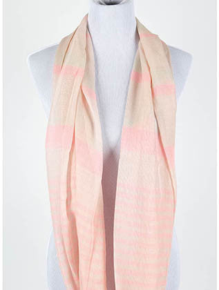 SCARF   STRIPE  NYF59108PCH - Scarvesnthangs
 - 3