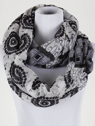 SCARF   PRINT  NYF59109WHT - Scarvesnthangs
 - 2