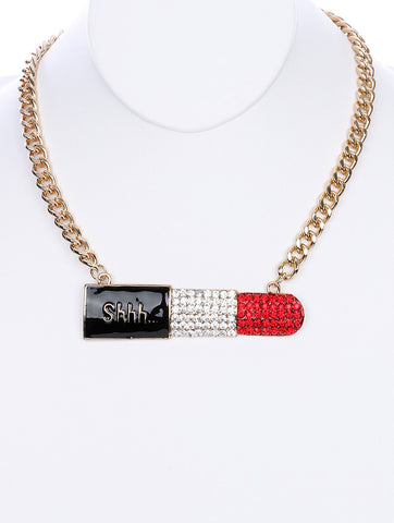 NECKLACE  NYN1090NGDBLK - Scarvesnthangs
 - 2