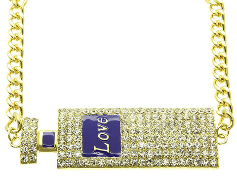 NECKLACE  NYN1119GDBLU - Scarvesnthangs
 - 2