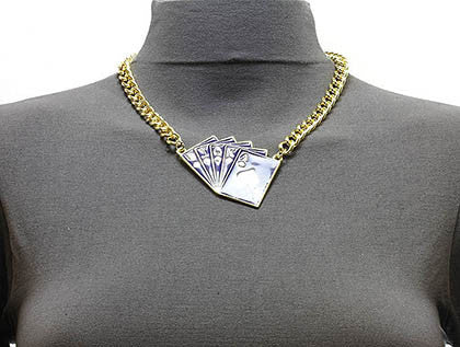 NECKLACE  NYN1124GDBLU - Scarvesnthangs
 - 3
