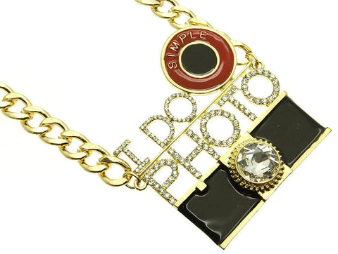 NECKLACE  NYN1256GDBLK - Scarvesnthangs
 - 2