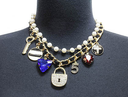 NECKLACE  NYN1267GDMLT - Scarvesnthangs
 - 3