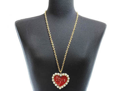 NECKLACE  NYN1285GDRED - Scarvesnthangs
 - 3