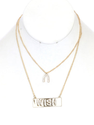 NECKLACE  NYN1365GDCLR - Scarvesnthangs
 - 2