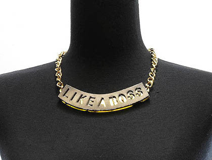 NECKLACE  NYN1384GDBLK - Scarvesnthangs
 - 3