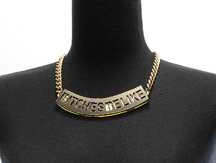 NECKLACE  NYN1385GDBLK - Scarvesnthangs
 - 3