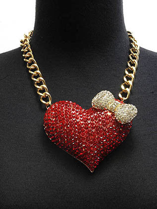 NECKLACE  NYN1424GDRED - Scarvesnthangs
 - 3