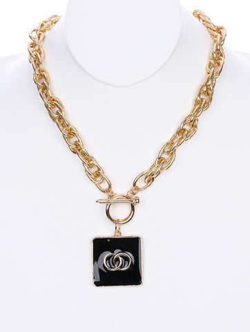 NECKLACE  NYN1440NGDBLK - Scarvesnthangs
 - 2