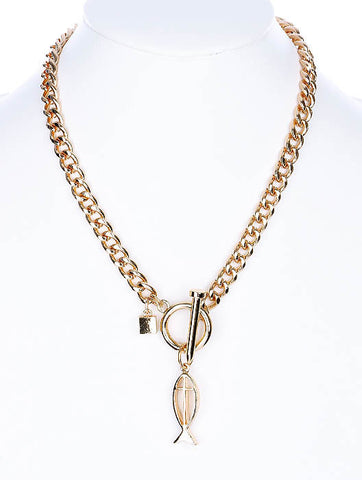 NECKLACE  NYN1483GDGOD - Scarvesnthangs
 - 2