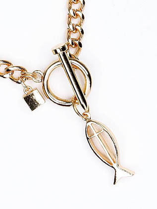 NECKLACE  NYN1483GDGOD - Scarvesnthangs
 - 3