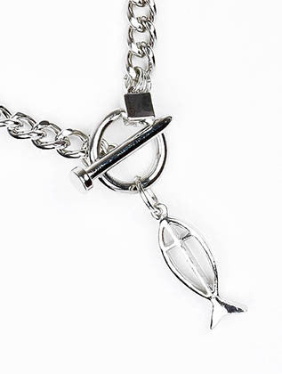 NECKLACE  NYN1483RDSIV - Scarvesnthangs
 - 3