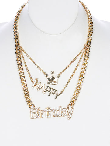 NECKLACE  NYN1724GDCLR - Scarvesnthangs
 - 2