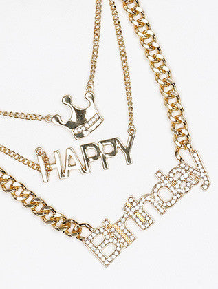 NECKLACE  NYN1724GDCLR - Scarvesnthangs
 - 3