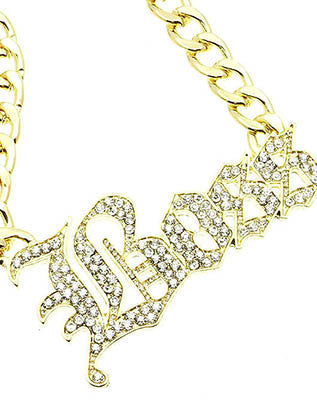 NECKLACE  NYN1757GDCLR - Scarvesnthangs
 - 3