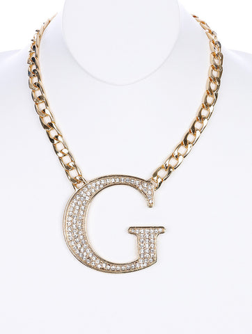 NECKLACE  NYN1765GDCLR - Scarvesnthangs
 - 2