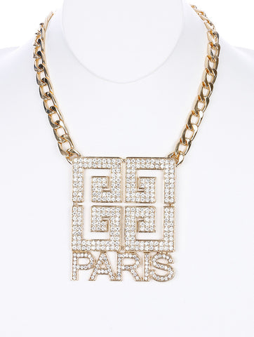 NECKLACE  NYN1771GDCLR - Scarvesnthangs
 - 2