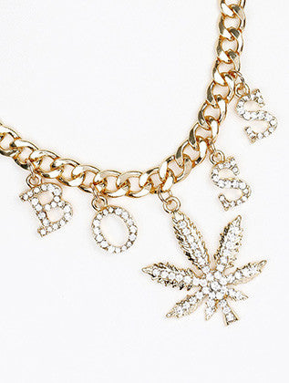 NECKLACE  NYN1785GDCLR - Scarvesnthangs
 - 3