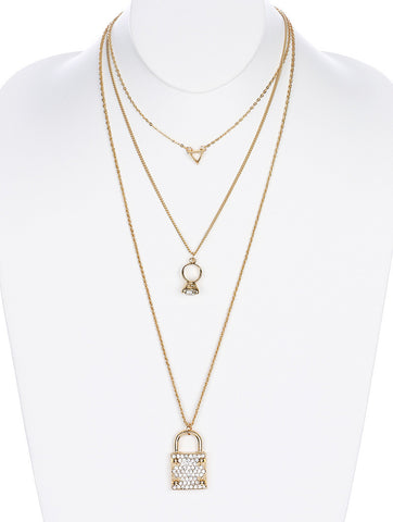 NECKLACE  NYN1832GDCLR - Scarvesnthangs
 - 2