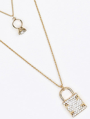 NECKLACE  NYN1832GDCLR - Scarvesnthangs
 - 3