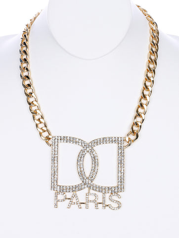 NECKLACE  NYN1833GDCLR - Scarvesnthangs
 - 2