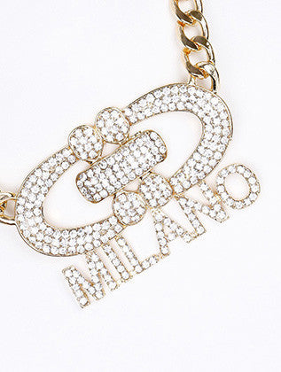 NECKLACE  NYN1848GDCLR - Scarvesnthangs
 - 3