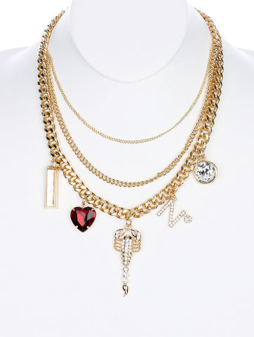 NECKLACE  NYN1865GDCLR - Scarvesnthangs
 - 2