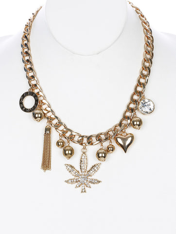 NECKLACE  NYN1895GDCLR - Scarvesnthangs
 - 2