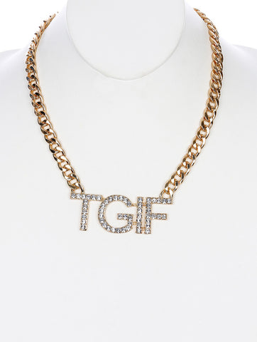 NECKLACE  NYN2009GDCLR - Scarvesnthangs
 - 2