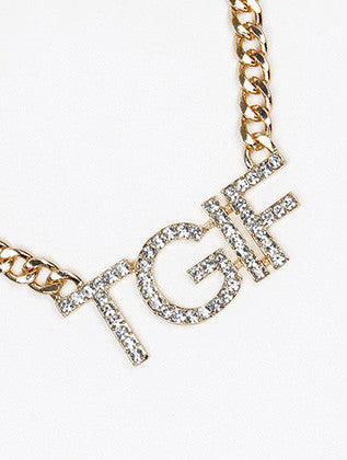 NECKLACE  NYN2009GDCLR - Scarvesnthangs
 - 3