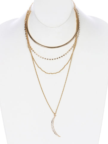 NECKLACE  NYN2031GDCLR - Scarvesnthangs
 - 2