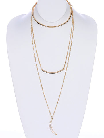 NECKLACE  NYN2035GDCLR - Scarvesnthangs
 - 2