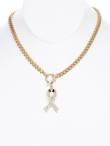 NECKLACE  NYN2060GDCLR - Scarvesnthangs
 - 2