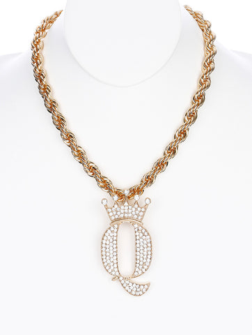 NECKLACE  NYN2069GDCLR - Scarvesnthangs
 - 2