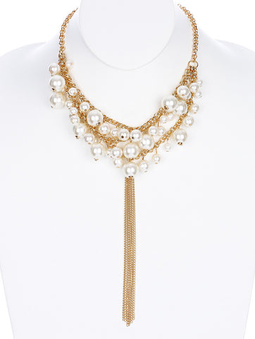 NECKLACE  NYN2073GDCRM - Scarvesnthangs
 - 2