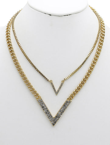 NECKLACE  NYN2089GDCLR - Scarvesnthangs
 - 2