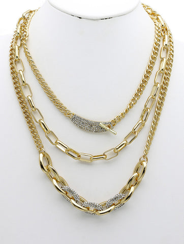 NECKLACE  NYN2105GDCLR - Scarvesnthangs
 - 2