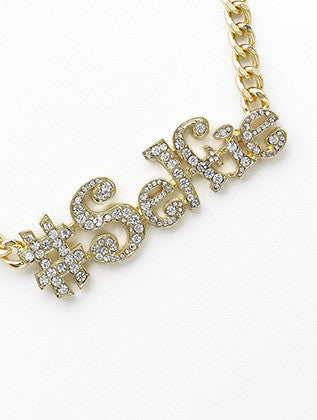 NECKLACE  NYN2114GDCLR - Scarvesnthangs
 - 3