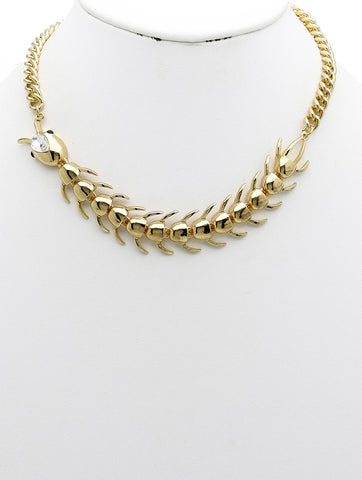 NECKLACE  NYN2118GDCLR - Scarvesnthangs
 - 2