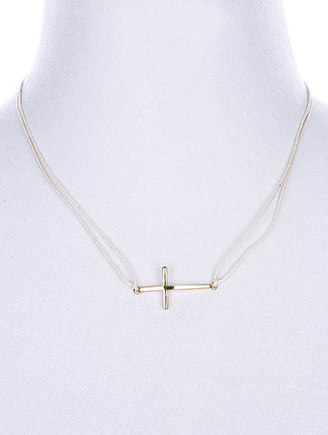 NECKLACE  NZN1003GDWHT - Scarvesnthangs
 - 2