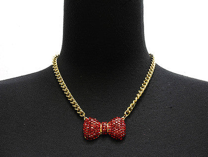 NECKLACE  NZN1039GDRED - Scarvesnthangs
 - 3