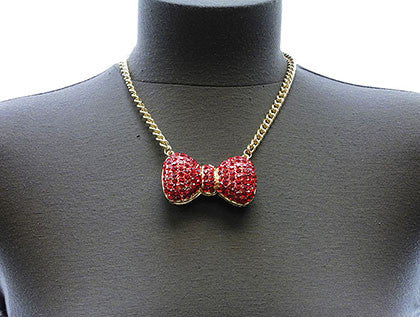 NECKLACE  NZN1048GDRED - Scarvesnthangs
 - 3