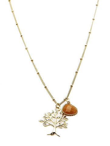 NECKLACE  OZN8154GDBRO - Scarvesnthangs
 - 2