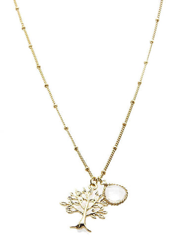 NECKLACE  OZN8154GDCLR - Scarvesnthangs
 - 2