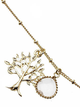 NECKLACE  OZN8154GDCLR - Scarvesnthangs
 - 3