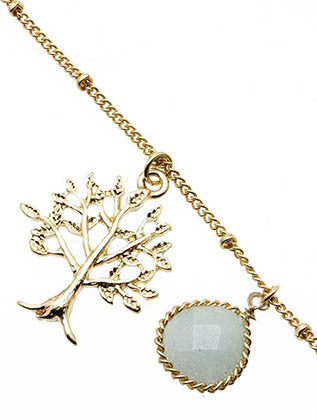 NECKLACE  OZN8154GDMIN - Scarvesnthangs
 - 3