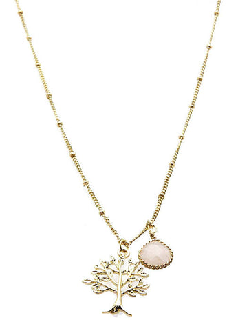 NECKLACE  OZN8154GDPNK - Scarvesnthangs
 - 2