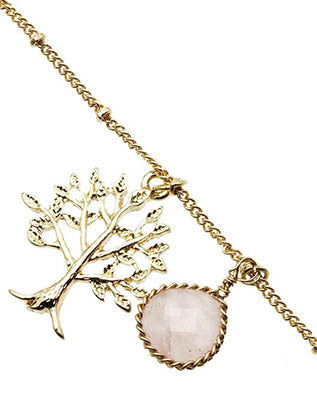 NECKLACE  OZN8154GDPNK - Scarvesnthangs
 - 3