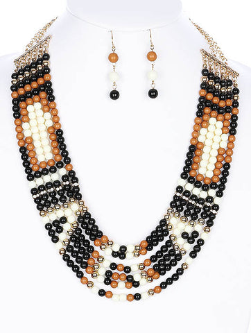 NECKLACE  OZS7219GDBLK - Scarvesnthangs
 - 2